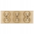 Dreifach-Steckdose Gold Set PCV-Dreifachrahmen Und 3 X Doppelsteckdose