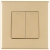 Wechselschalter Doppelt Gold Set Mit PVC-Rahmen