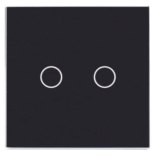 Rahmen Touchpanel Einfach Glas Schwarz Für Modul Eines Doppelten Schalters