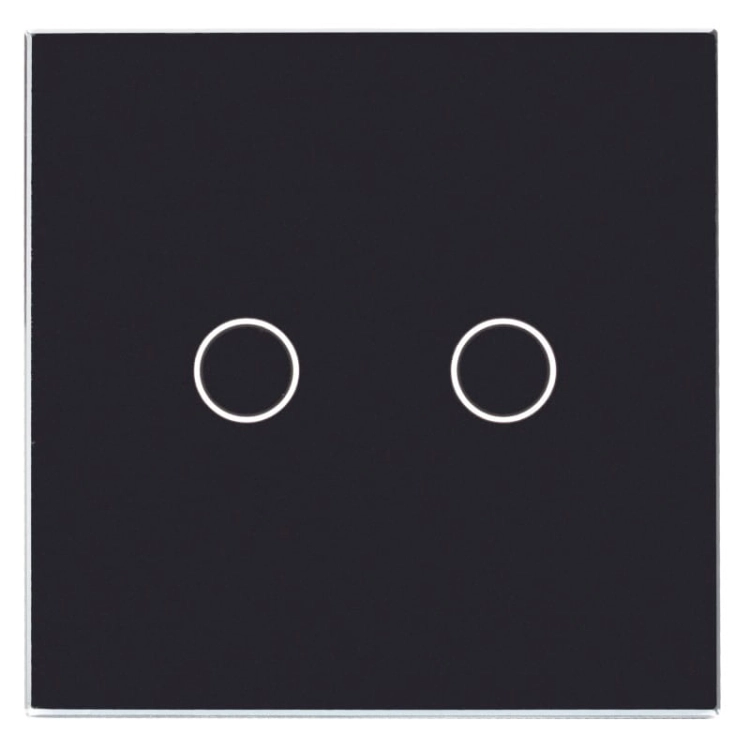 Rahmen Touchpanel Einfach Glas Schwarz Für Modul Eines Doppelten Schalters