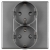 Doppelsteckdose Schuko Grau Mit Schutzkontakt Ohne Erdungsstift Set Mit Rahmen PVC