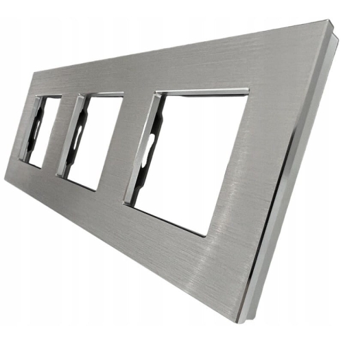 Dreifachrahmen Aluminium Dreifach Silber