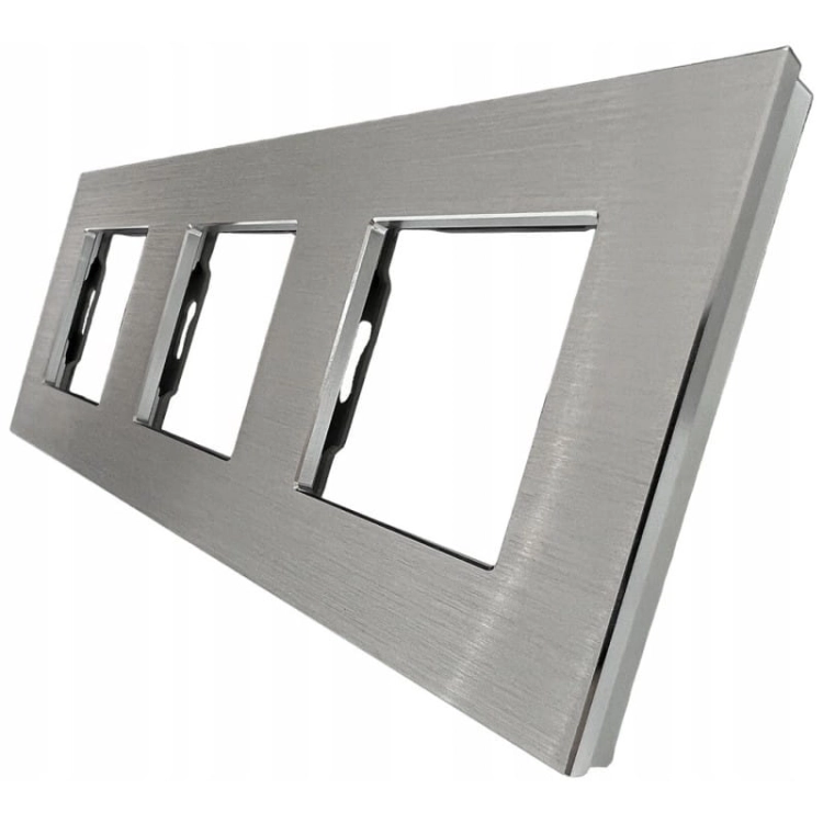 Dreifachrahmen Aluminium Dreifach Silber