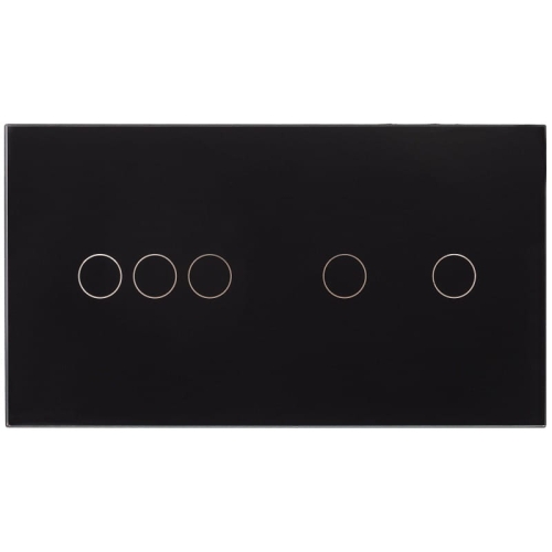 Rahmen Touch-Panel Doppelt 3+2 Glas Schwarz