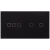 Rahmen Touch-Panel Doppelt 3+2 Glas Schwarz