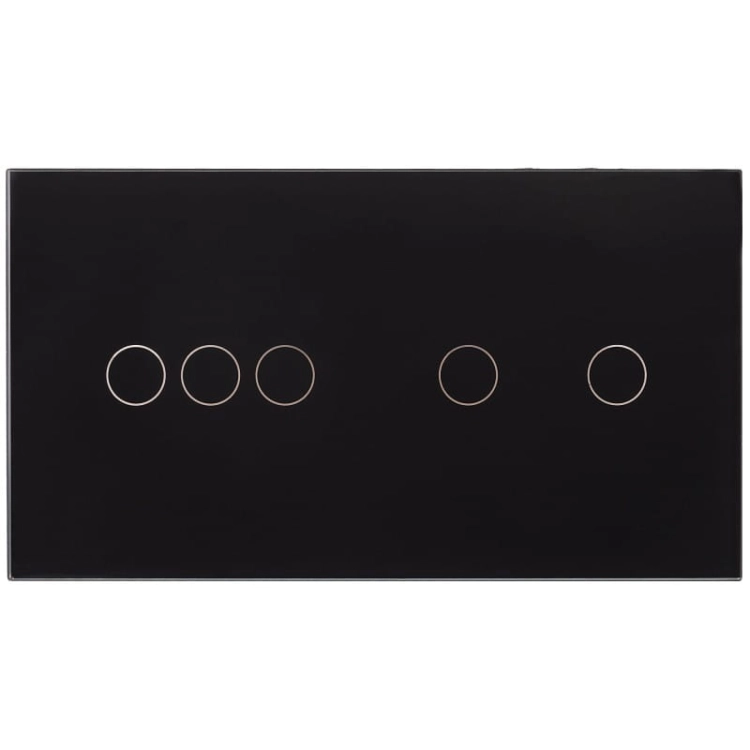 Rahmen Touch-Panel Doppelt 3+2 Glas Schwarz