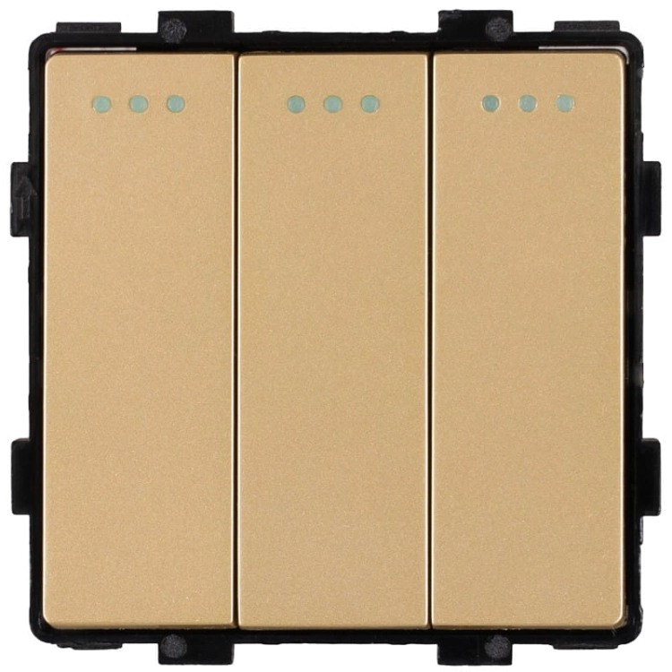 Modul Dreifacher Wechselschalter Gold Für Rahmen