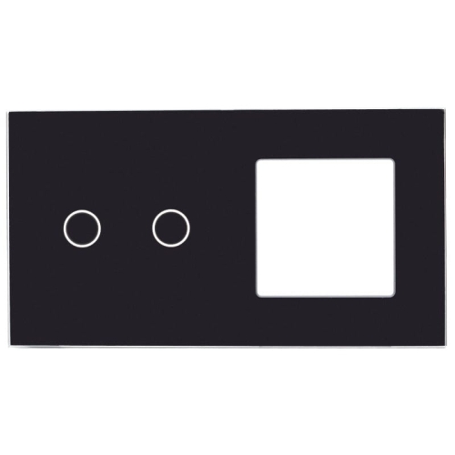 Rahmen Touchpanel Doppelt 2+S Glas Schwarz