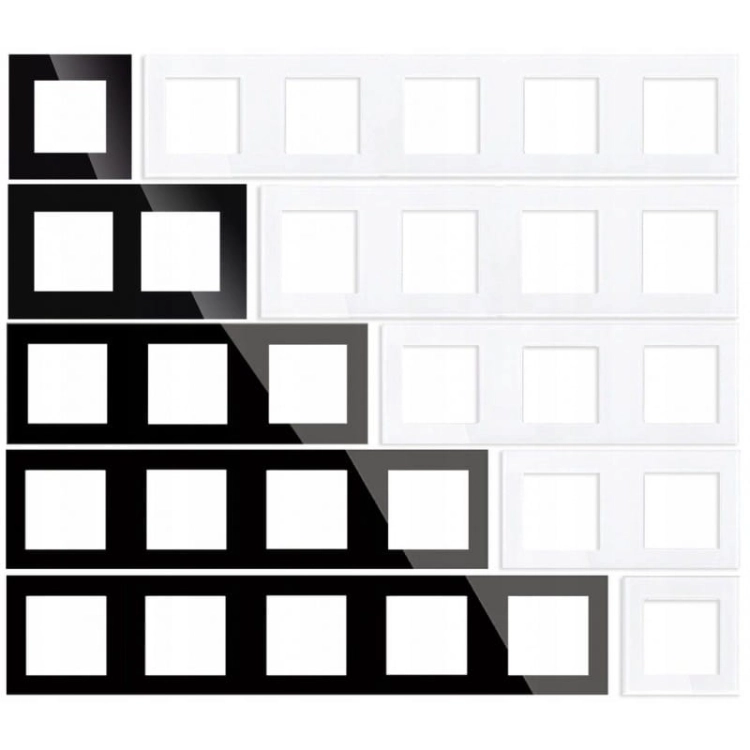Glasrahmen Vierfach Weiß Für Module MIUUN