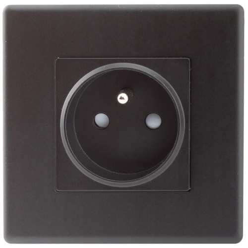 Steckdose Schwarz Mit Erdungsstift Erdung Set Mit Rahmen PVC