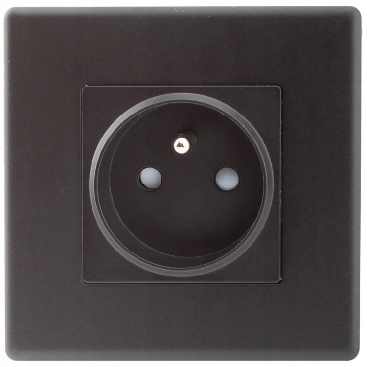 Steckdose Schwarz Mit Erdungsstift Erdung Set Mit Rahmen PVC
