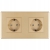 Doppel-Schuko-Steckdose Gold Set PVC-Doppelrahmen 2 X Steckdose