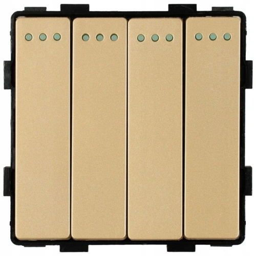 Modul Klassischer Vierfach-Ausschalter Gold Für Rahmen