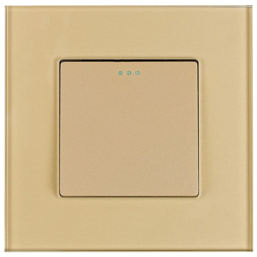 Kreuzschalter Einfach Glas Gold