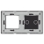 Rahmen Touchpanel Doppelt 2+S Glas Schwarz