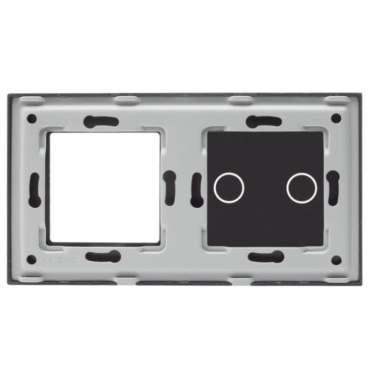 Rahmen Touchpanel Doppelt 2+S Glas Schwarz