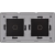Rahmen Touch-Panel Doppelt 1+1 Glas Schwarz