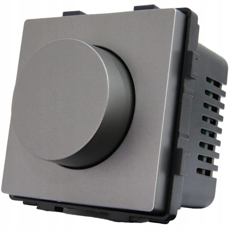 Drehdimmer Für Licht Grau Set Mit PVC-Rahmen