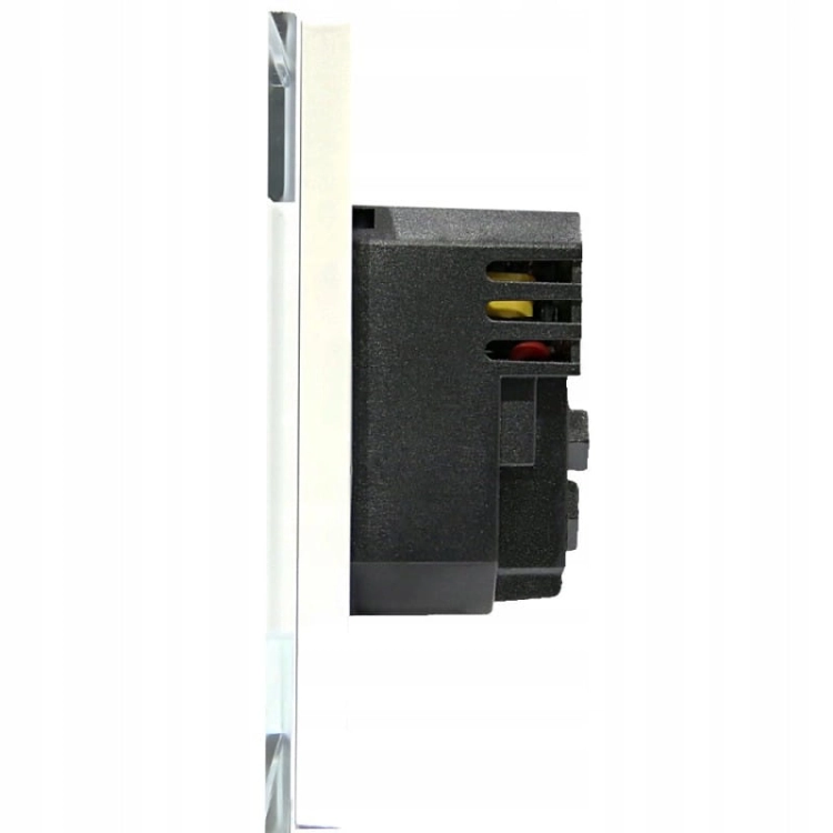 Steckdose Mit Erdungsstift Glas Weiß + Doppel-USB-Ladesteckdose 20W Typ A+C