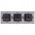 Glas-Steckdose Dreifach Gold Set Dreifachrahmen Und 3 X Steckdose