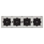 Rahmen Touch-Panel Vierfach 1+1+1+1 Glas Schwarz