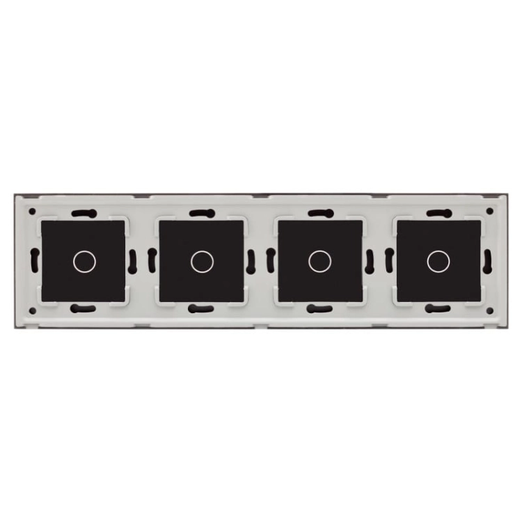 Rahmen Touch-Panel Vierfach 1+1+1+1 Glas Schwarz