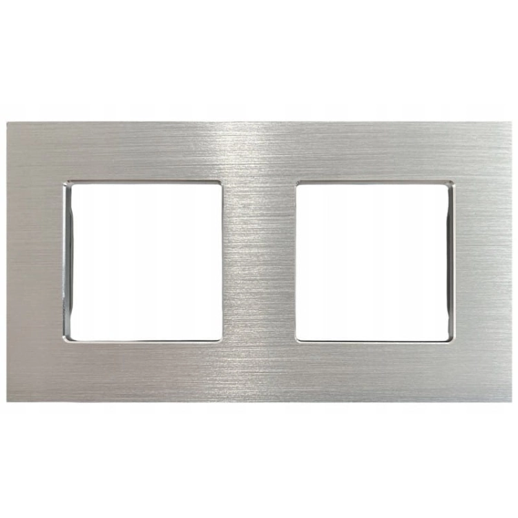 Doppelrahmen Aluminium Silber