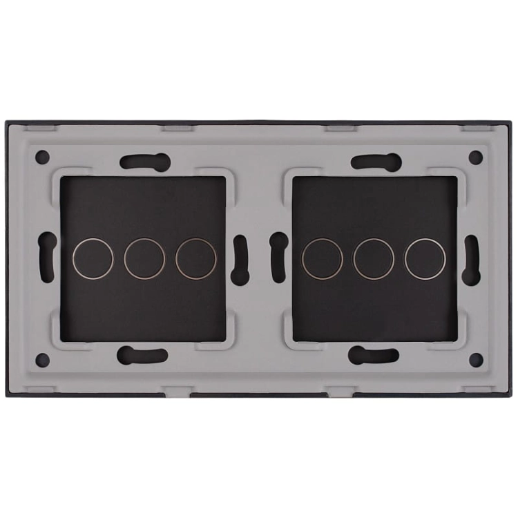 Rahmen Touch-Panel Doppelt 3+3 Glas Schwarz