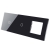 Rahmen Touchpanel Dreifach 1+1+S Glas Schwarz