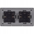 Doppelsteckdose Grau Set PVC-Doppelrahmen Und 2 X Doppelsteckdose
