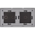 Rahmen Touch-Panel Doppelt 1+2 Glas Schwarz