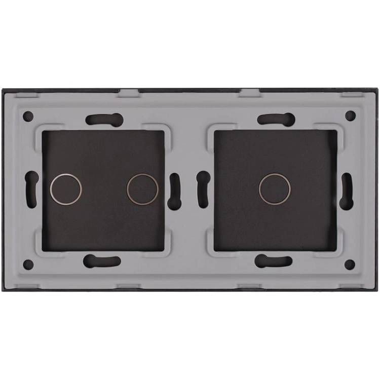 Rahmen Touch-Panel Doppelt 1+2 Glas Schwarz