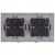 Doppelte Glas-Doppelsteckdose Gold Set Rahmen Und 2 X Steckdose