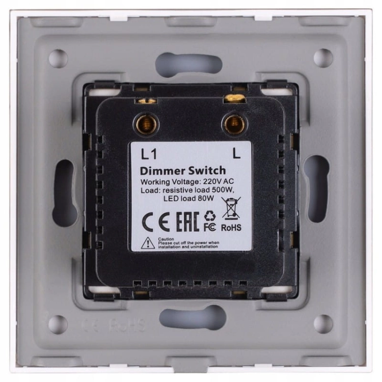 Schalter Dimmer Für Licht Drehbar Gold Set Mit PVC-Rahmen