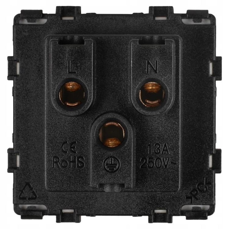 Modul Universal-Steckdose PL UK US EU Elektrisch Gold Für Rahmen