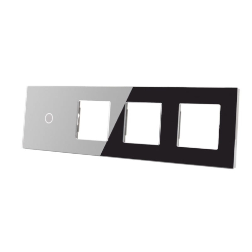 Rahmen Touch-Panel Vierfach 1+S+S+S Glas Schwarz
