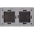 Rahmen Touch-Panel Doppelt 2+2 Glas Schwarz