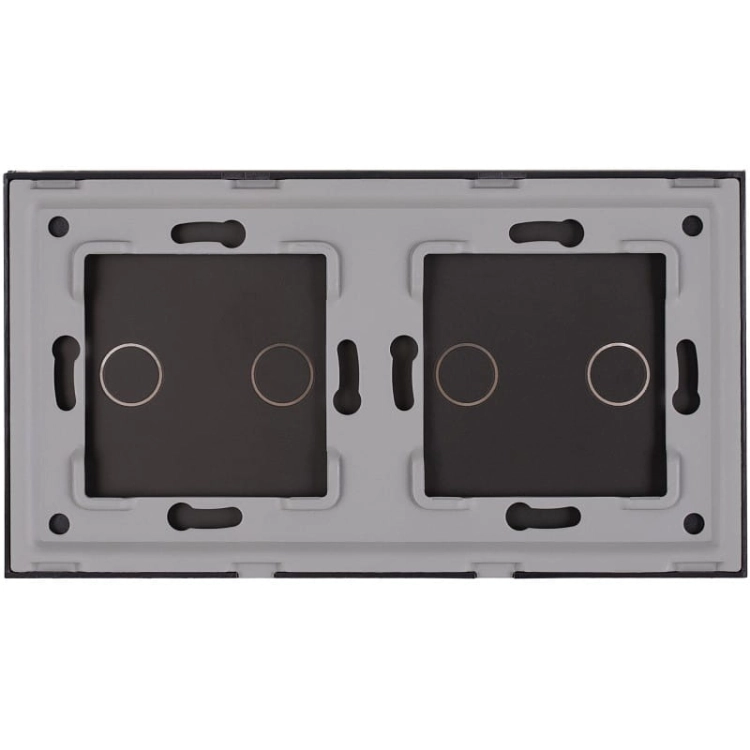 Rahmen Touch-Panel Doppelt 2+2 Glas Schwarz