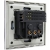 Steckdose Steckdose Glas Grau + Doppel-USB-Ladesteckdose Typ A+A 2.4A