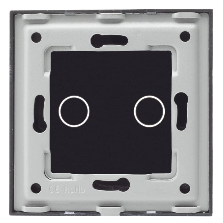 Rahmen Touchpanel Einfach Glas Schwarz Für Modul Eines Doppelten Schalters