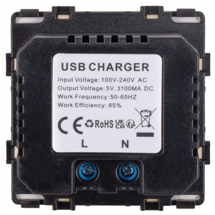 Modul Doppelte USB-Ladesteckdose Typ A+A 3.1A Gold Für Rahmen