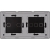 Rahmen Touch-Panel Doppelt 3+2 Glas Schwarz