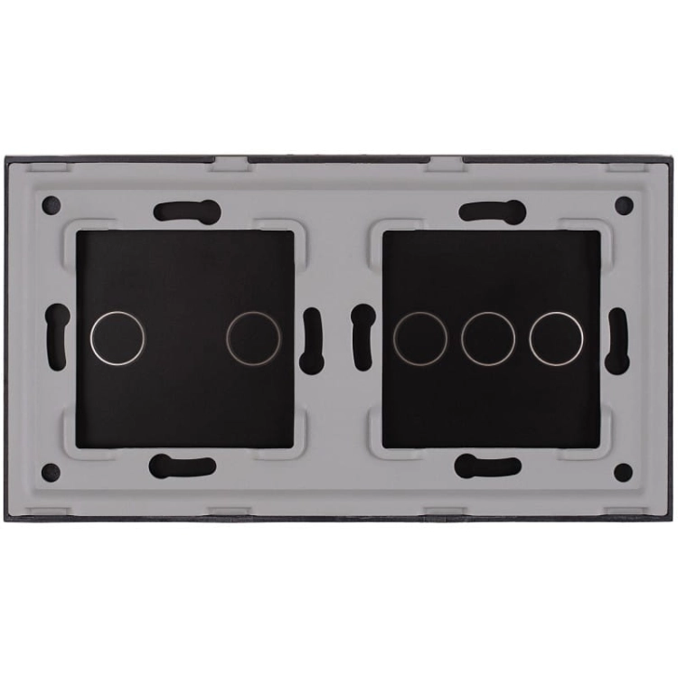 Rahmen Touch-Panel Doppelt 3+2 Glas Schwarz