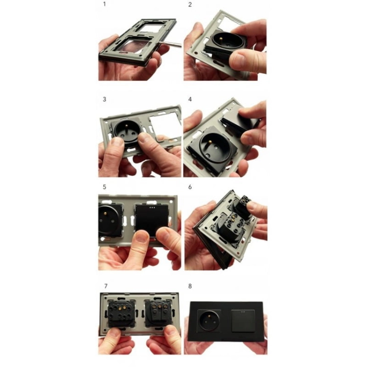 Doppelrahmen Aus Glas Schwarz Für Module MIUUN