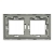 Doppelrahmen Aluminium Silber