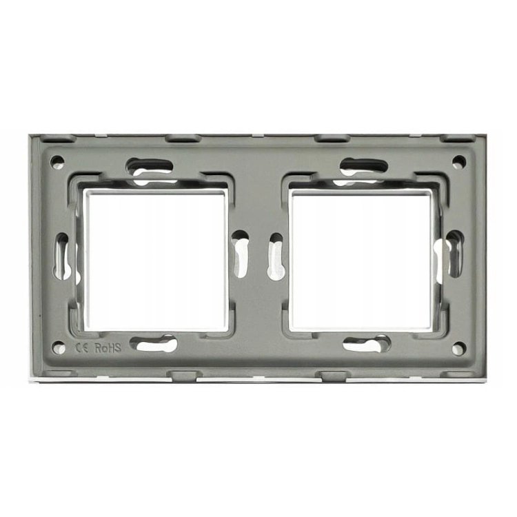 Doppelrahmen Aluminium Silber
