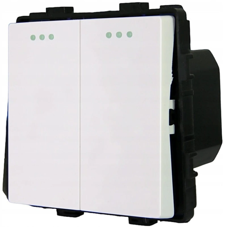 Schalter Ausschalter Doppelt Wandmontage Weiß Set Mit Rahmen PVC
