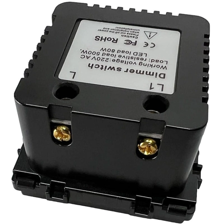 Modul Lichtschalter Dimmer Drehbar Schwarz Für Rahmen MIUUN