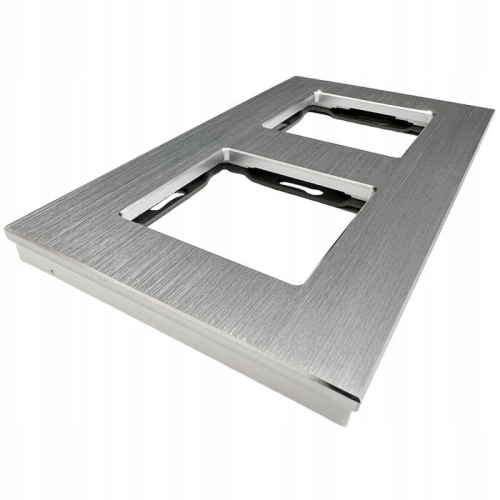 Doppelrahmen Aluminium Silber
