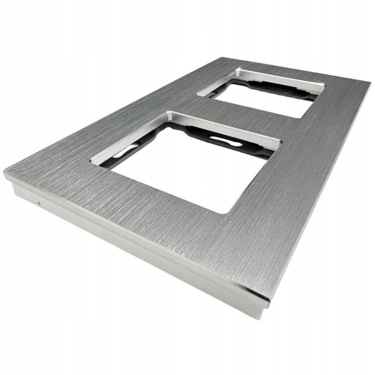 Doppelrahmen Aluminium Silber
